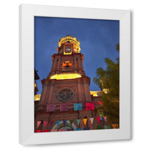 Mexico Exterior of Our Lady of Guadalupe church White Modern Wood Framed Art Print by Ross, Steve
