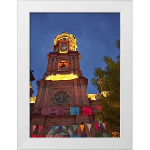 Mexico Exterior of Our Lady of Guadalupe church White Modern Wood Framed Art Print by Ross, Steve
