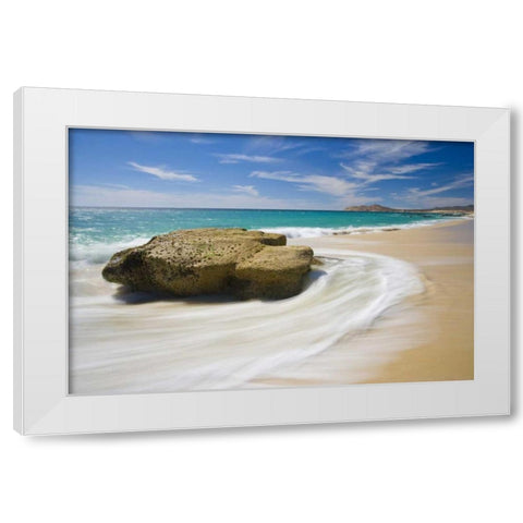 Mexico, Cabo San Lucas Ocean shore landscape White Modern Wood Framed Art Print by Delisle, Gilles