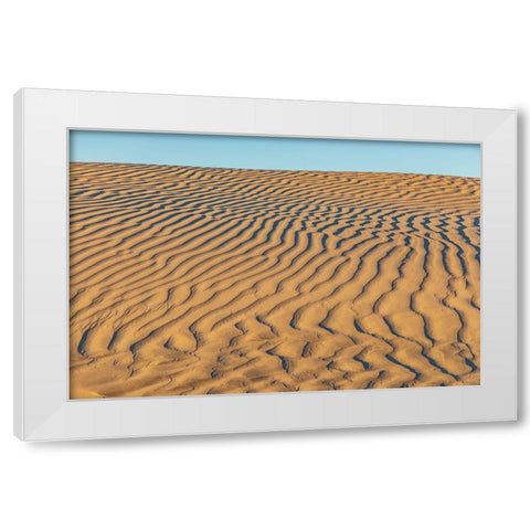 Guerrero Negro- Mulege- Baja California Sur- Mexico. Sand dunes at sunset along the western coast. White Modern Wood Framed Art Print by Wilson, Emily M.