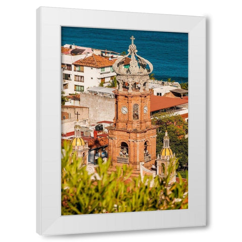 Our Lady of Guadalupe-Puerto Vallarta-Jalisco-Mexico White Modern Wood Framed Art Print by DeFreitas, Michael