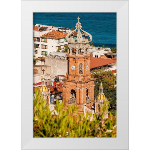 Our Lady of Guadalupe-Puerto Vallarta-Jalisco-Mexico White Modern Wood Framed Art Print by DeFreitas, Michael