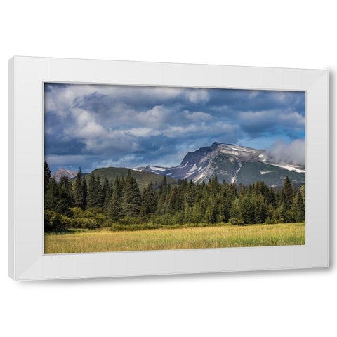 Meadow and mountains at Silver Salmon Creek-Lake Clark National Park and Preserve-Alaska White Modern Wood Framed Art Print by Jones, Adam