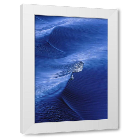 AK, Inside Passage, Pattern from wake behind boat White Modern Wood Framed Art Print by Rotenberg, Nancy