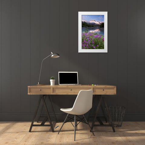 AK, Alsek-Tatshenshini Mountain landscape White Modern Wood Framed Art Print by Paulson, Don