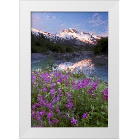AK, Alsek-Tatshenshini Mountain landscape White Modern Wood Framed Art Print by Paulson, Don