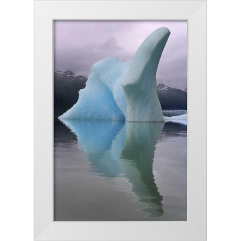 Alaska, Alsek River Valley Iceberg on Alsek Lake White Modern Wood Framed Art Print by Paulson, Don