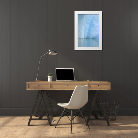 USA, Alaska, Alsek Lake Close-up of blue iceberg White Modern Wood Framed Art Print by Paulson, Don