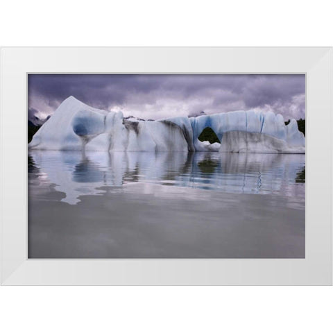 Alaska, Alsek River Valley Iceberg on Alsek Lake White Modern Wood Framed Art Print by Paulson, Don