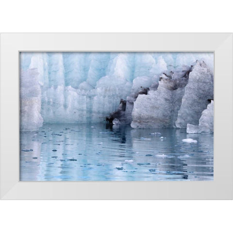 Alaska, Glacier Bay NP Margerie Glacier White Modern Wood Framed Art Print by Paulson, Don