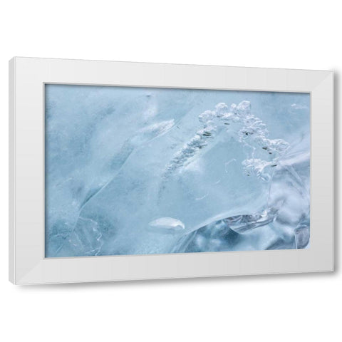AK, Glacier Bay NP, McBride Glacier Ice detail White Modern Wood Framed Art Print by Paulson, Don