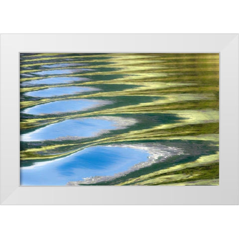 AK, Glacier Bay NP Water patterns White Modern Wood Framed Art Print by Paulson, Don