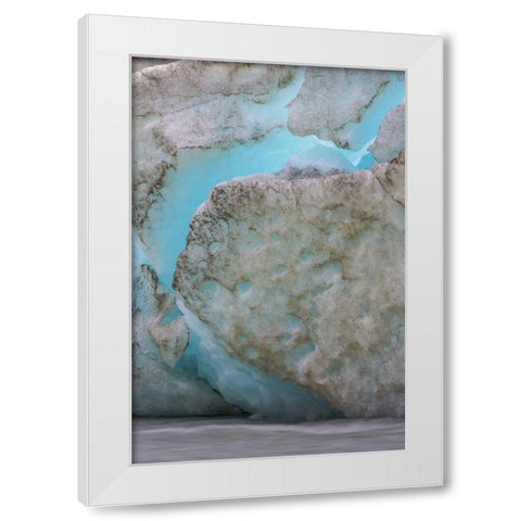 Alaska, Glacier Bay NP Scenic of Reid Glacier White Modern Wood Framed Art Print by Paulson, Don