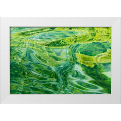 AK, Glacier Bay Abstract of water in Dundas Bay White Modern Wood Framed Art Print by Paulson, Don