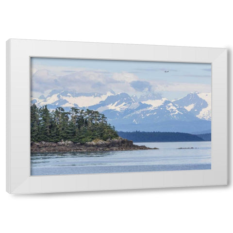 USA, Alaska Air taxi flying over landscape White Modern Wood Framed Art Print by Paulson, Don