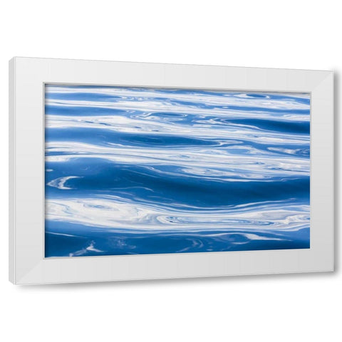 Alaska Water abstract White Modern Wood Framed Art Print by Paulson, Don