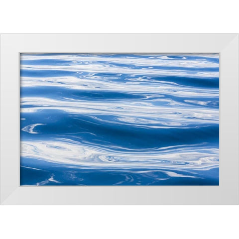 Alaska Water abstract White Modern Wood Framed Art Print by Paulson, Don