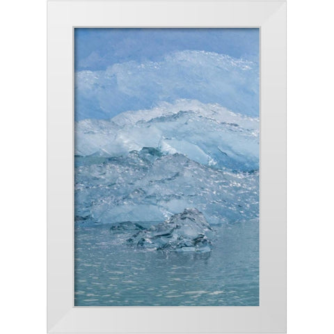 USA, Alaska, Endicott Arm Blue ice and icebergs White Modern Wood Framed Art Print by Paulson, Don