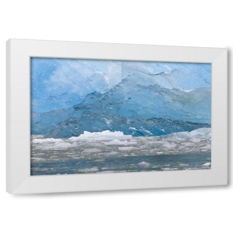 USA, Alaska, Endicott Arm Blue ice and icebergs White Modern Wood Framed Art Print by Paulson, Don