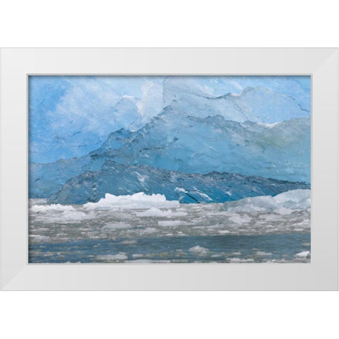 USA, Alaska, Endicott Arm Blue ice and icebergs White Modern Wood Framed Art Print by Paulson, Don