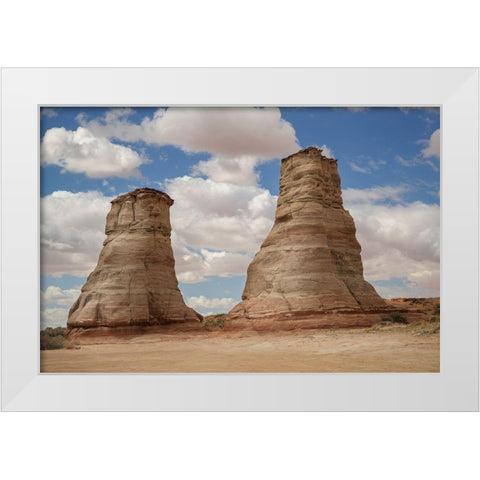 Arizona-Navajo Indian Reservation Elephant Feet rock formation  White Modern Wood Framed Art Print by Jaynes Gallery