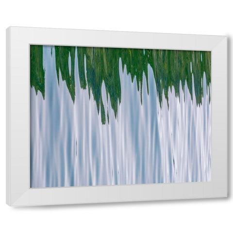 Alaska Abstract of water reflections in Gulf of Alaska  White Modern Wood Framed Art Print by Jaynes Gallery