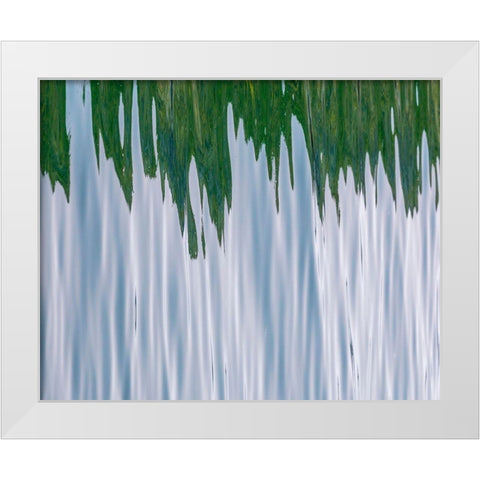 Alaska Abstract of water reflections in Gulf of Alaska  White Modern Wood Framed Art Print by Jaynes Gallery