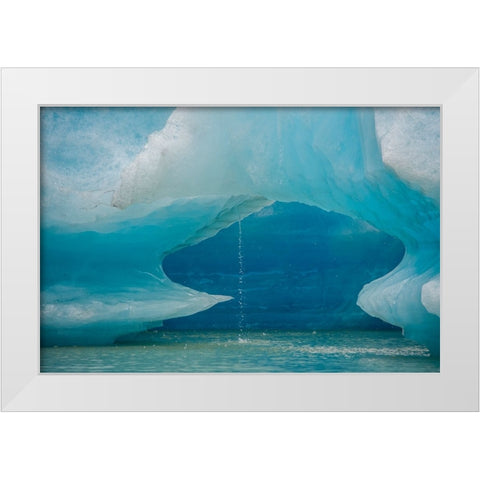 Iceberg melts into Shakes Lake. White Modern Wood Framed Art Print by Sederquist, Betty