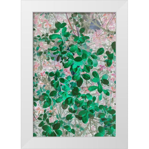 Alaska- Denali National Park. Artistic rendering of leaves. White Modern Wood Framed Art Print by Muir, Janet