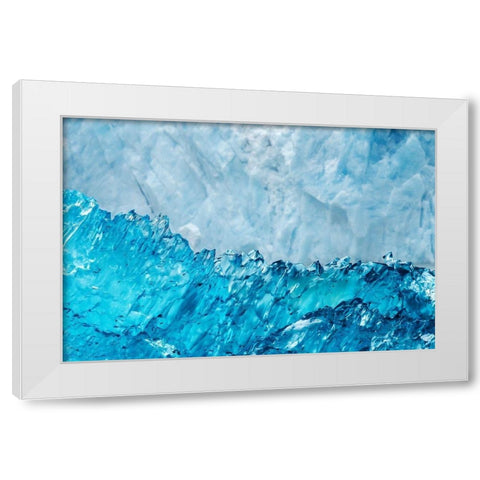 Glacial ice-LeConte Bay-Alaska White Modern Wood Framed Art Print by Engelbrecht, Jim
