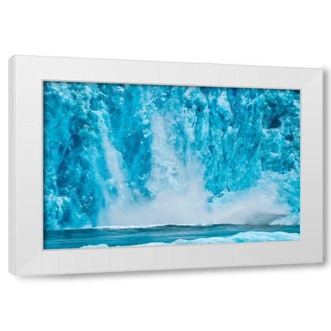 Calving glacier-LeConte Bay-Alaska-USA White Modern Wood Framed Art Print by Engelbrecht, Jim