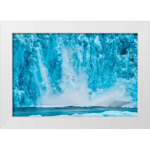 Calving glacier-LeConte Bay-Alaska-USA White Modern Wood Framed Art Print by Engelbrecht, Jim