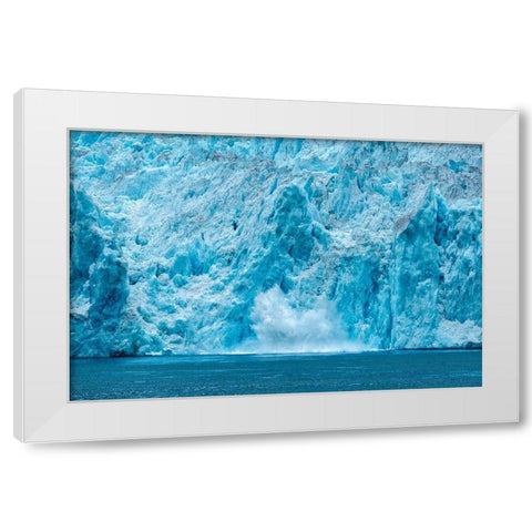 Calving glacier-LeConte Bay-Alaska-USA White Modern Wood Framed Art Print by Engelbrecht, Jim