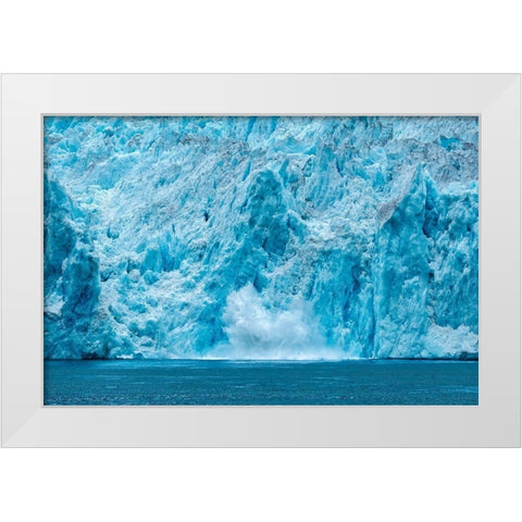 Calving glacier-LeConte Bay-Alaska-USA White Modern Wood Framed Art Print by Engelbrecht, Jim