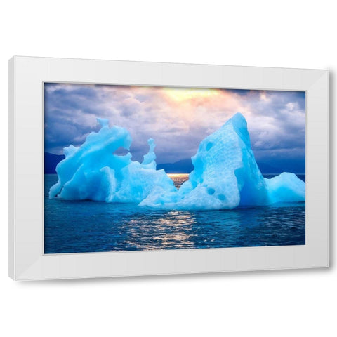 Alaskan Iceberg at sunrise White Modern Wood Framed Art Print by Engelbrecht, Jim