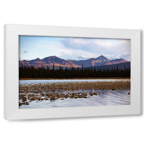 Wrangell Mountains-Alaska-USA White Modern Wood Framed Art Print by Sienda, Jolly
