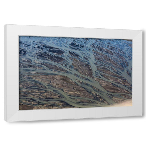 Alaska-mudflat White Modern Wood Framed Art Print by Sienda, Jolly