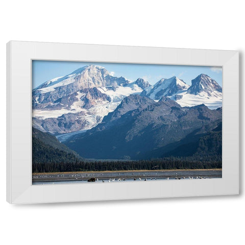 Cook Inlet-Lake Clark National Park and Preserve-Alaska White Modern Wood Framed Art Print by Sienda, Jolly
