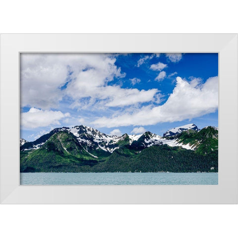 Resurrection Bay-Seward-Alaska White Modern Wood Framed Art Print by Richardson, Larry