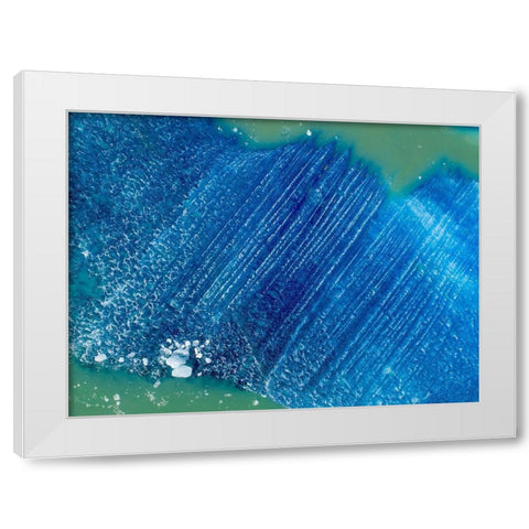 Alaska-Tracy Arm-Fords Terror Wilderness floating iceberg calved from South Sawyer Glacier White Modern Wood Framed Art Print by Souders, Paul