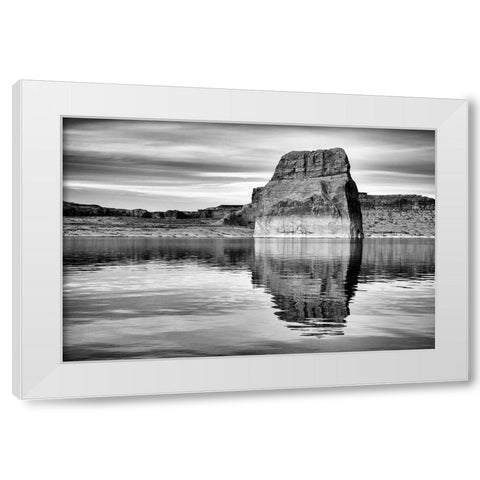 Arizona-Page-Lone Rock at Lake Powell White Modern Wood Framed Art Print by Collins, Ann