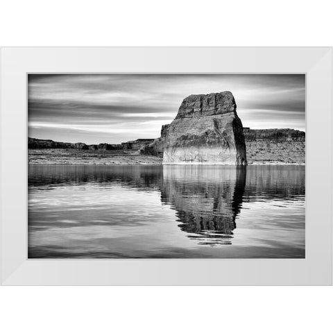Arizona-Page-Lone Rock at Lake Powell White Modern Wood Framed Art Print by Collins, Ann