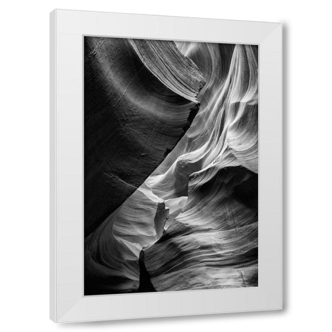 Arizona-Page-Antelope Canyon Navajo Tribal Park-Lower Antelope Canyon White Modern Wood Framed Art Print by Collins, Ann