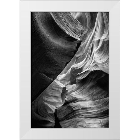 Arizona-Page-Antelope Canyon Navajo Tribal Park-Lower Antelope Canyon White Modern Wood Framed Art Print by Collins, Ann