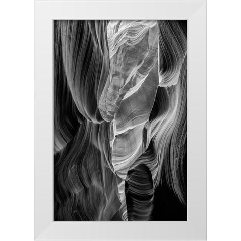 Arizona-Page-Antelope Canyon Navajo Tribal Park-Lower Antelope Canyon White Modern Wood Framed Art Print by Collins, Ann