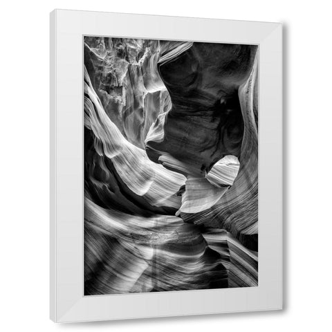 Arizona-Page-Antelope Canyon Navajo Tribal Park-Lower Antelope Canyon White Modern Wood Framed Art Print by Collins, Ann