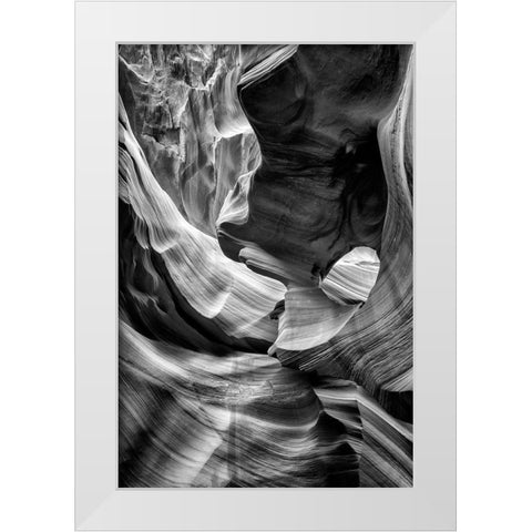 Arizona-Page-Antelope Canyon Navajo Tribal Park-Lower Antelope Canyon White Modern Wood Framed Art Print by Collins, Ann