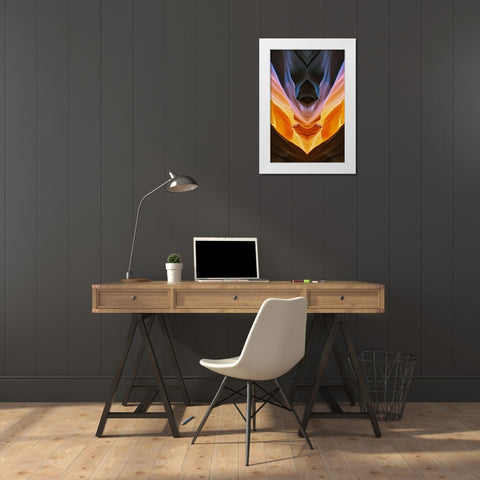 View of Antelope Canyon-Page-Arizona White Modern Wood Framed Art Print by Jones, Adam
