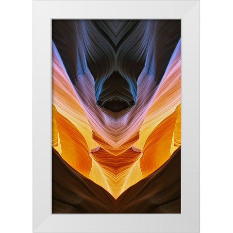 View of Antelope Canyon-Page-Arizona White Modern Wood Framed Art Print by Jones, Adam