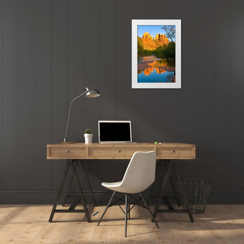 Cathedral Rock-Sedona-Arizona-USA White Modern Wood Framed Art Print by Miller, Anna